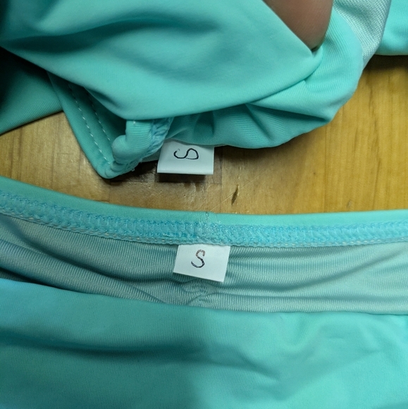 Seafoam Bikini Set NWOT Crossback Cami Top & Low Rise Cheeky Bottoms - Picture 8 of 10